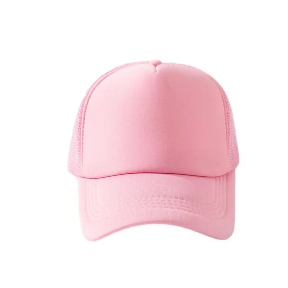 Adjustable Unisex Light Pink Mesh Trucker Hat (SKU#0464) - Picture 2 of 5